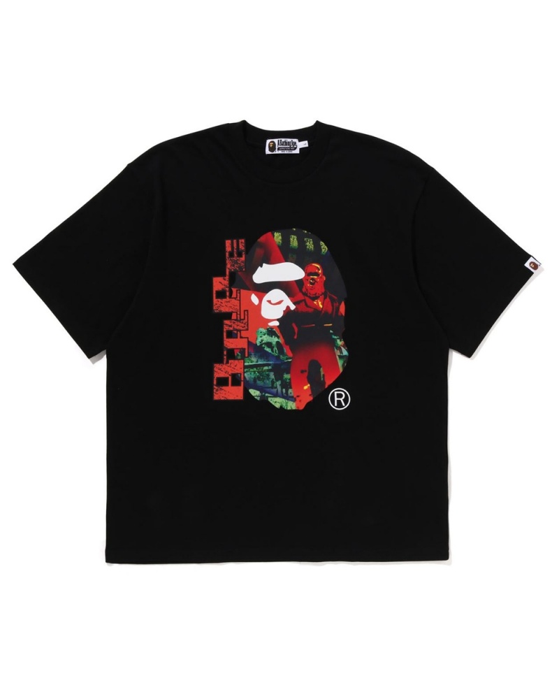 T Shirts Bape Head graphic Noir Homme | BND-61569618